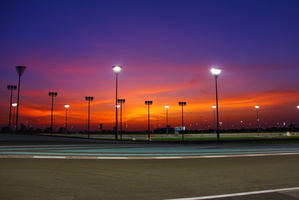 Por do sol no circuito Yas Marina / Sunset at Yas Marina circuit - Abu Dhabi