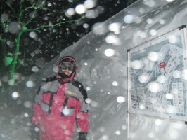 Snowboard noturno! E com nevasca!!