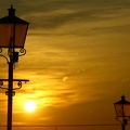 Postes de rua - por do sol / street lamp - Sunset