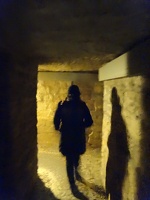 Entering into the Paris catacombs