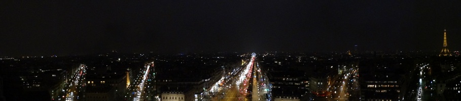 The view from the top of Arc of Triumph