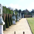 Versailles garden at winter - statues protected to not felling the cold...
