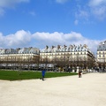 The Louvre Garden and the parisians buildings