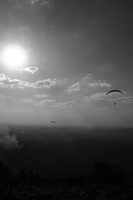Sunset com paraglider